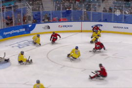 team-mapleleaf:The Canadian Sledge Hockey Team started the Paralympics on a positive note with a 17-
