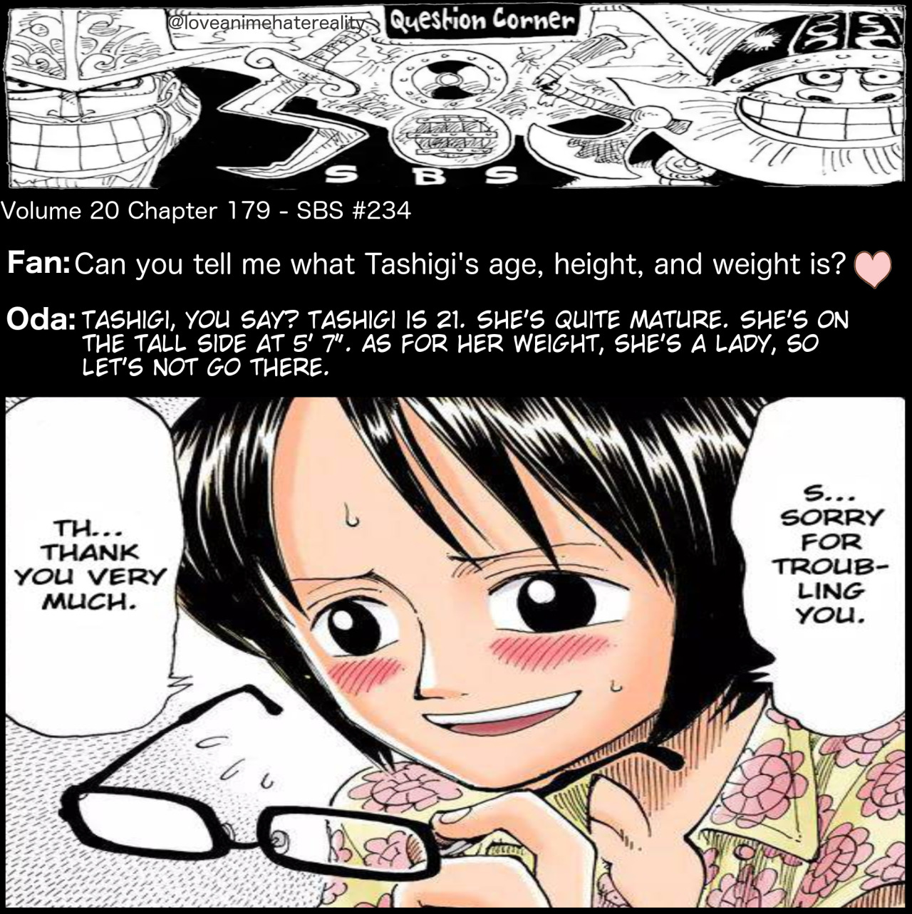 Everything Wrong With Debunking One Piece Sbs 234 Tashigi Profile Everything Wrong With Debunking One Piece Sbs 234 Tashigi Profile
