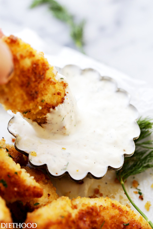 foodffs: PARMESAN-CRUSTED CHICKEN TENDERS Really nice recipes. Every hour. Show me what you cooked!