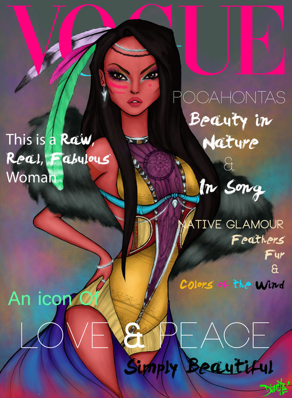 ultimatemoviefanatic:  Disney princesses on the cover of Vogue.