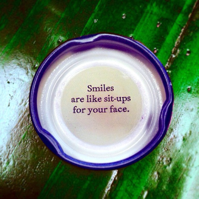 adventureswandering:  A happy little reminder from my juice lid 