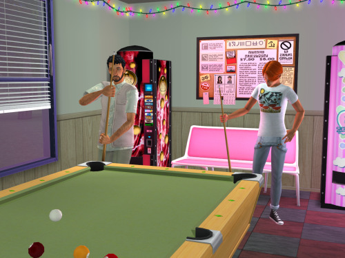 Joey and Beckett would never eat at a diner but they do like pool.