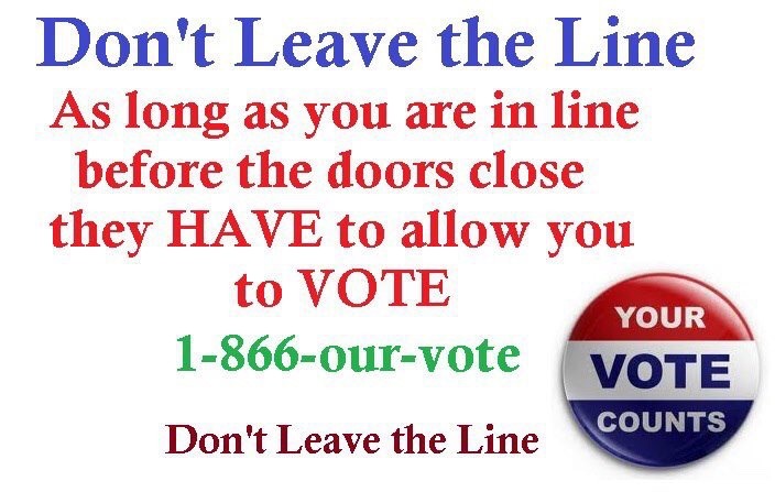 freckletriangleofdoom:  freckletriangleofdoom:  If you’re on line to vote and stay