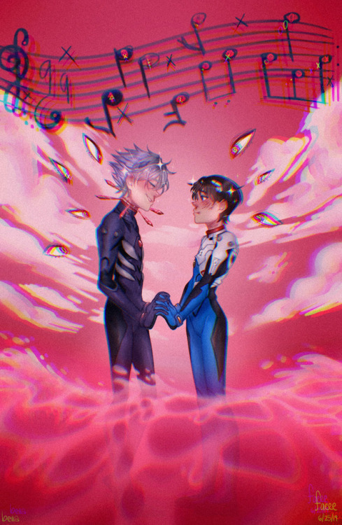 faeee:this week is kaworu and shinji!! my bois