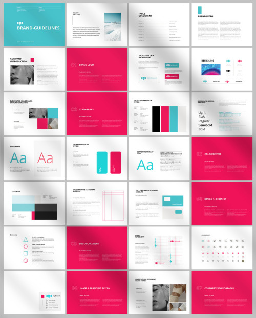 30 Pages Brand Identity Guidelines Brochure Template Download here.Follow WE AND THE COLOR on:Facebo