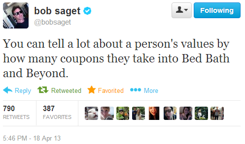 A brilliant array of swagtastic tweets from the gentleman himself, Bob Saget