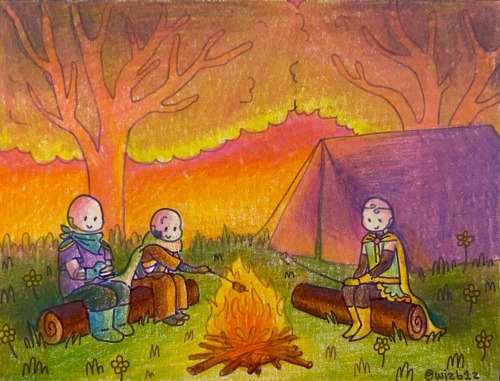 Inktobertale Day 5 - Camping