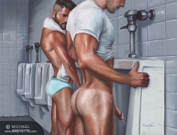 men-in-art:  Men’s roomMichael Breyette2014 