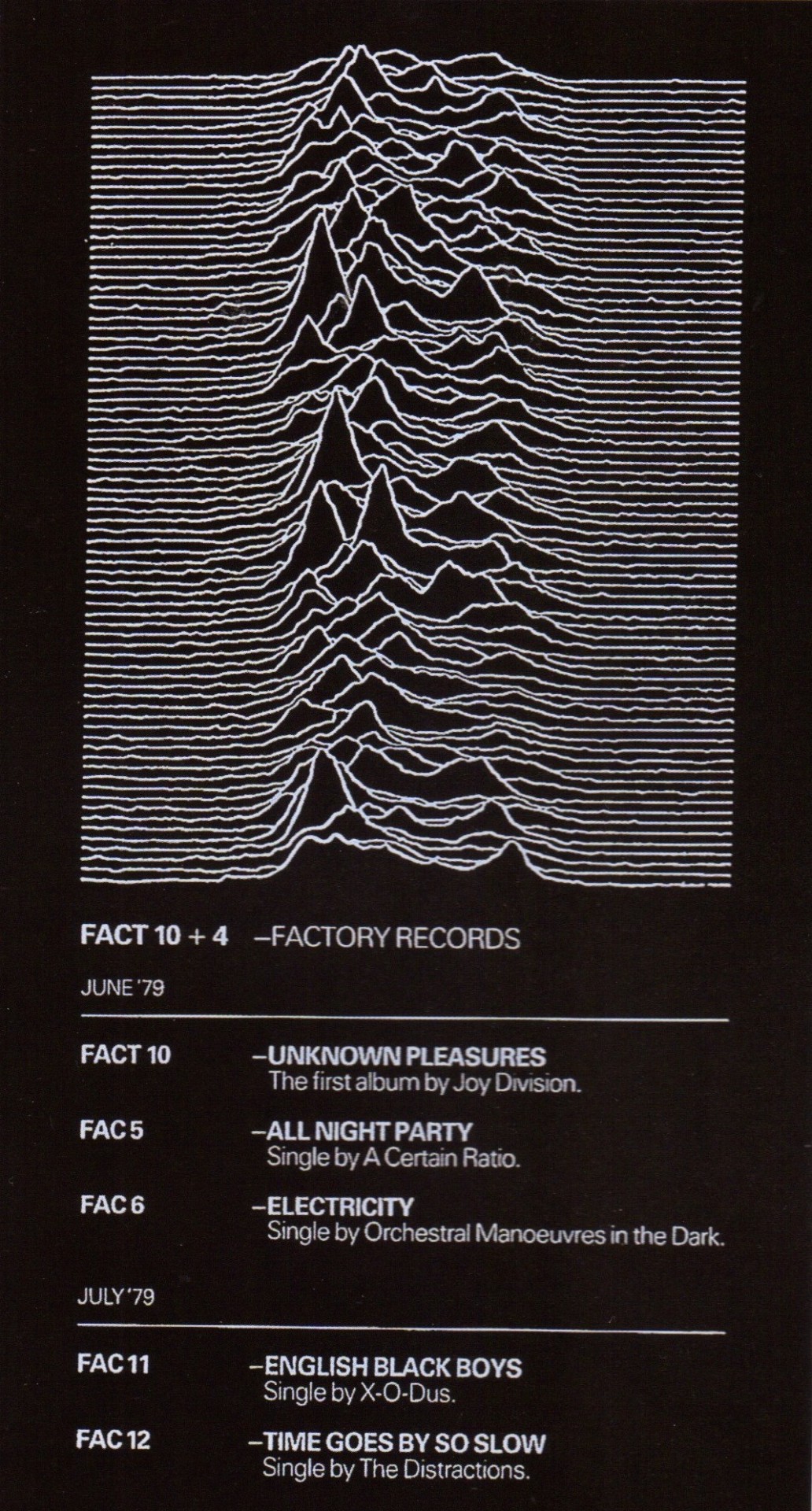 miracle-jun:Factory records – Promotional  poster (1979)