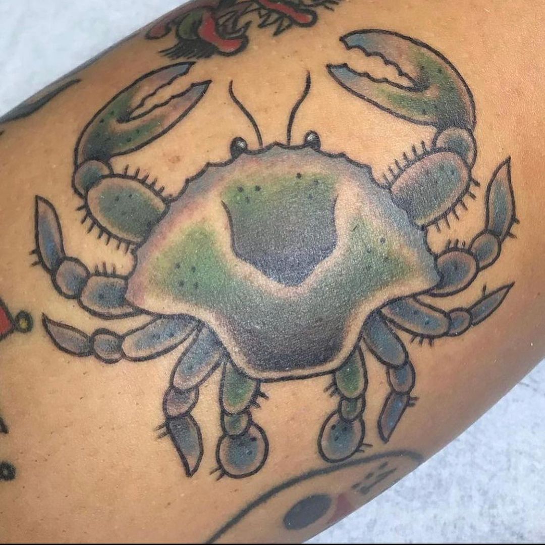 Crab for Rose! Thank you! . #tattoo #blackworktattoo #lineworktattoo  #etchingtattoo #woodcuttattoo #crabtattoo #sealifetattoo #oregontattoo… |  Instagram