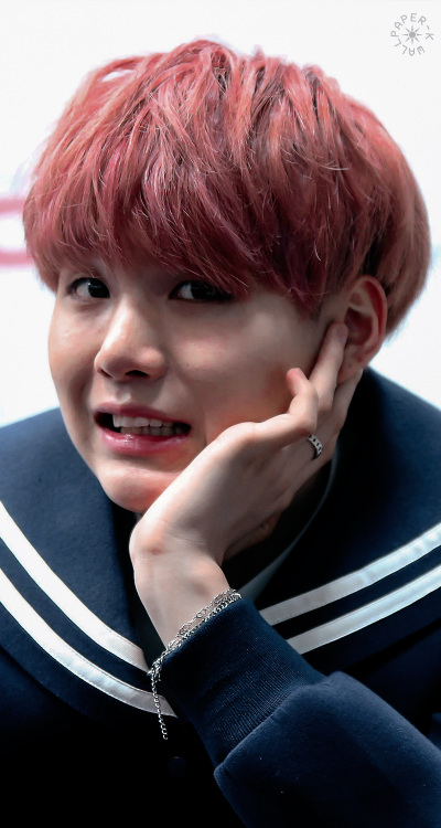『SUGA』saved? reblog or like© fansites_this hair color was so cute on him <3