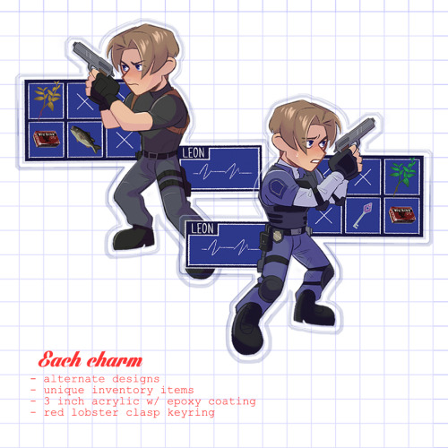 PRE-ORDERS OPEN Oct 8-31: Resident Evil Inventory Charms are finally up on my store~! Each design h