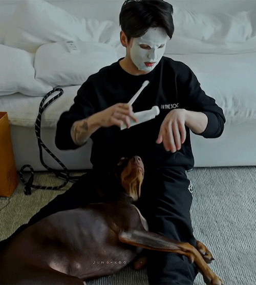 Look At Bam Comfortably Lying In Between Jungkooks Legs 