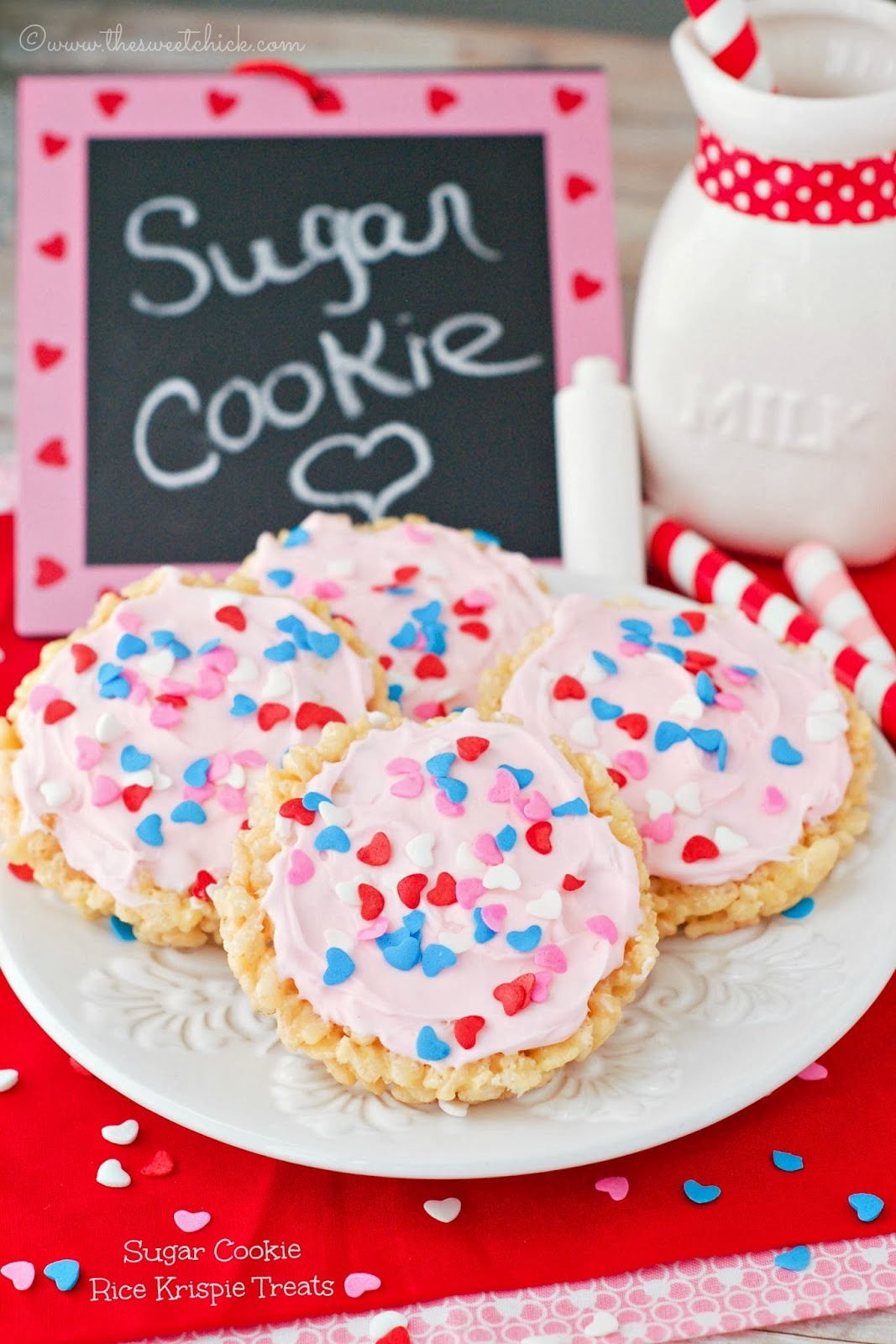 confectionerybliss:  Sugar Cookie Rice Krispie Treats | The Sweet Chick