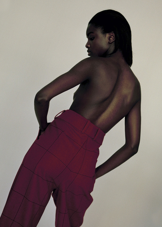 tomboybklyn:  Trouser weather is coming….   Leomie Anderson by Johannes Kuczera