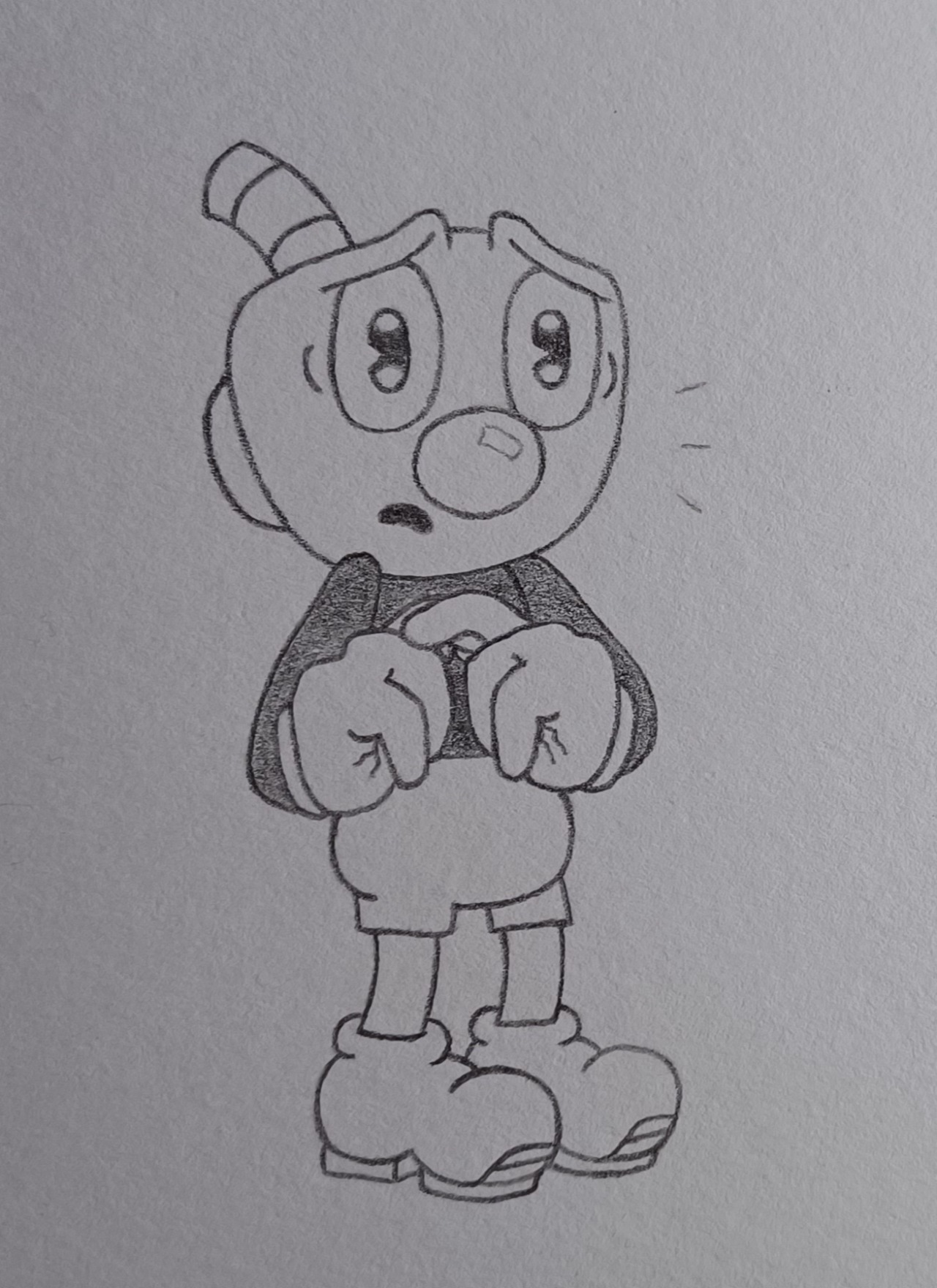 Men's The Cuphead Show! Mugman Ms. Chalice and Cuphead Sketch