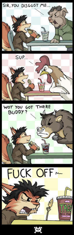 conspicuouslad:  woodbin:  Comics by Tirell / Cerberus! I began to love his work, seeing his animations on e621.net. This guy has some serious fucking skills.  I’ve seen like, two of these by themselves but they’re all great  Love these >w<