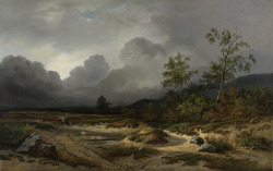 Willem Roelofs (1822 Amsterdam - 1897 Berchem); Landscape in an approaching storm, 1850; oil on canvas, 140 x 90 cm; Rijksmuseum, Amsterdam