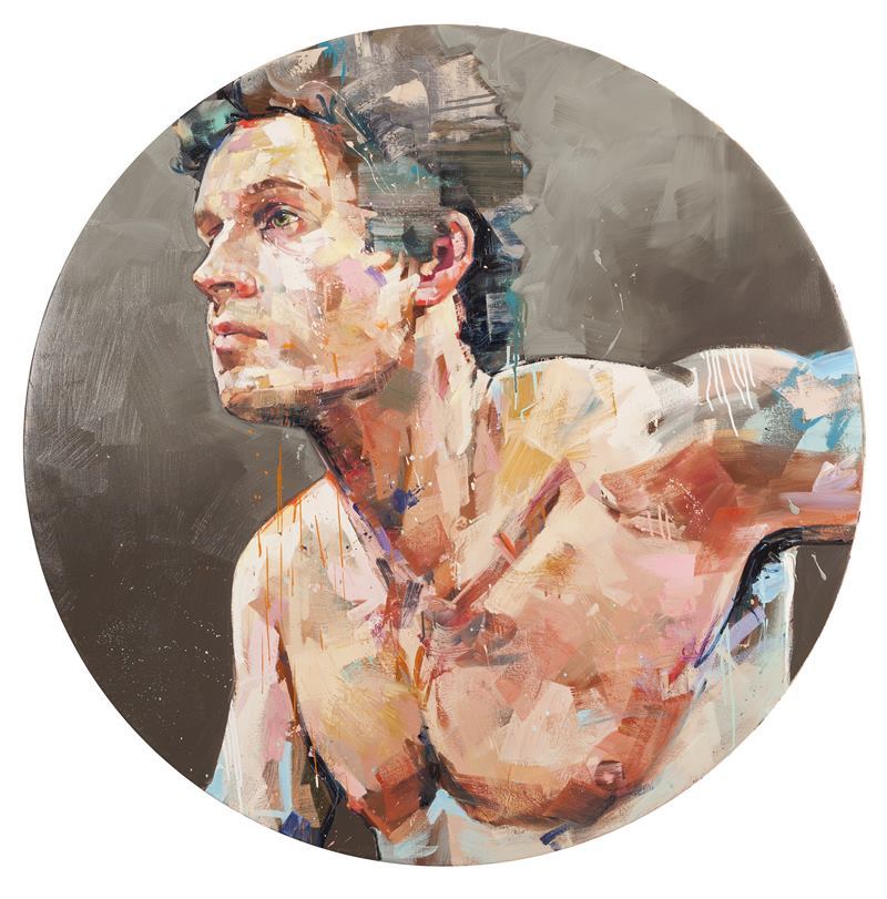 Andrew Salgado | Trouble With History II | 2014 | oil on canvas with spray | 140cm