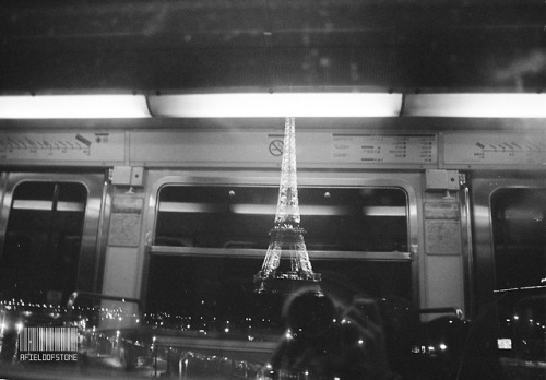 afieldofstone:self portrait with the eiffel tower through a metro window, paris, 2017IG: afieldofsto