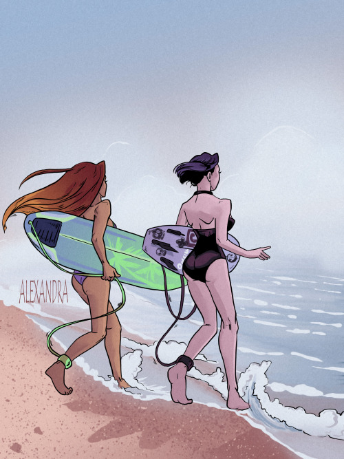 ghostpainters:Raven and Starfire Beach trip