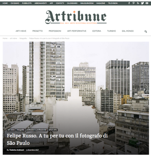 Conversation with Federica Andreoni at Artribune Italy.
Texto de Federica Andreoni para Artribune Italiana.