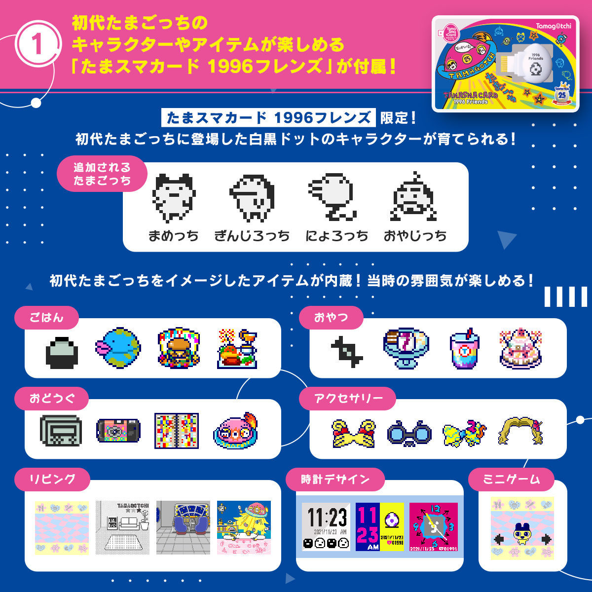 Bandai Tamagotchi Smart 25th Anniversary Set white Game Limitd 
