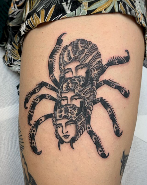 Traditional Tarantula Tattoo Design | Old school tattoo, Old school tattoo  designs, Traditional tattoo design