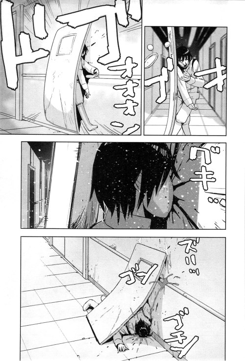 chairtax:  I feel like this brief sequence exemplifies Knights of Sidonia’s biggest strength when it comes to playing with ham-fisted shonen garbage cliche stuff. This scene’s both comic and surreal; it looks like Tanikaze, the main character, practically