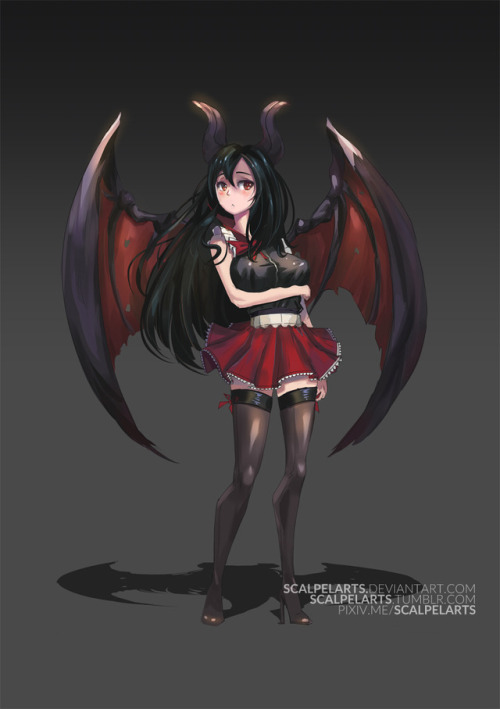 Deviantart | Tumblr | Pixiv | Twitter | ArtstationCharacter design of a cute vampire girl. :)