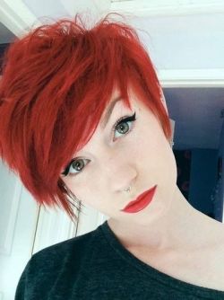 lpsgeorgejimmy:  red pixie hair