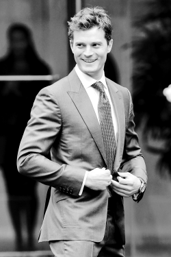 fiftyshadesofgreyinspiration:   - I hope that after the role of Grey’s…Women will see in me a real guy. Honestly? When I hear that I’m cute and charming, I feel like a French bulldog.  source:jamie-dornan.org 