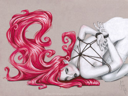minervamopsy:PASTEL KINBAKU I don’t use pastel too often, but I think these turned out pretty alright!  Very cool artwork