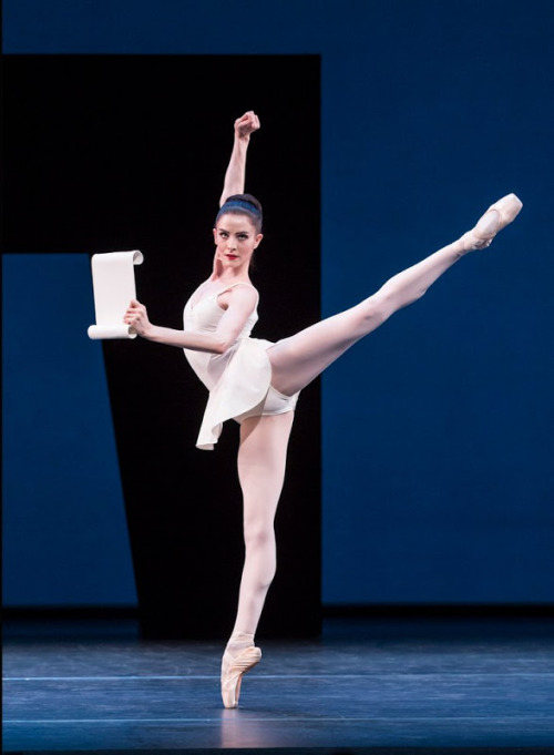 Olivia Cowley of the Royal Ballet as Calliope in George Balanchine&rsquo;s Apollo. Royal Op