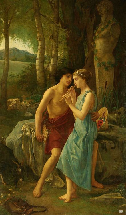 hadrian6:Daphnis and Chloe. 1870. Pierre Cabanel. French 1838-1917. (nephew of Alexandre Cabanel) oi