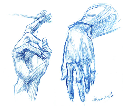 A show of hands being exquisitely captivating as always. Blue pencil