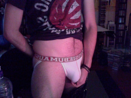 inbriefs:  Jockstrap arrived today, strange feeling :)  Gods I just want to nuzzle that bulge