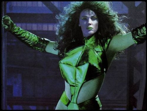 Brigitte Nielsen as She-Hulk: test shots for an unmade 1990s Marvel movie.