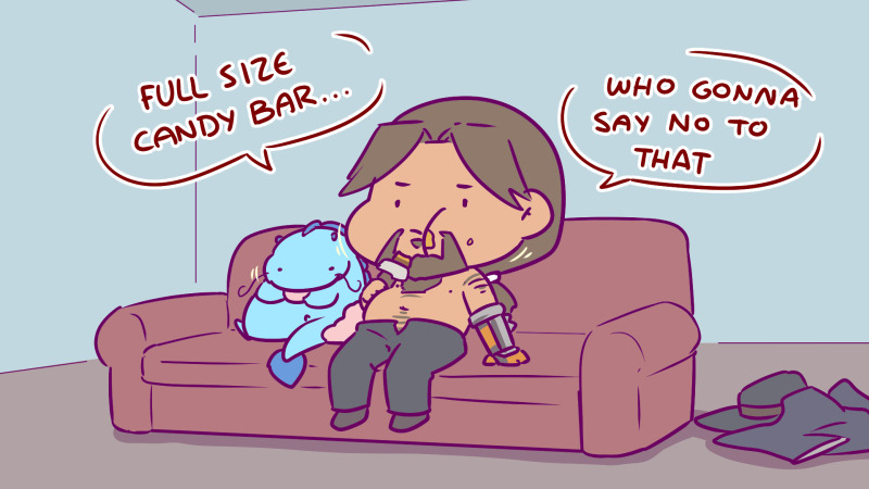 nalintant:Thus the candy was no more.