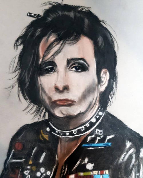 Alice in the 80s Special Forces #art #artforcharity #myart #pastelportrait #alicecooper #specialforc