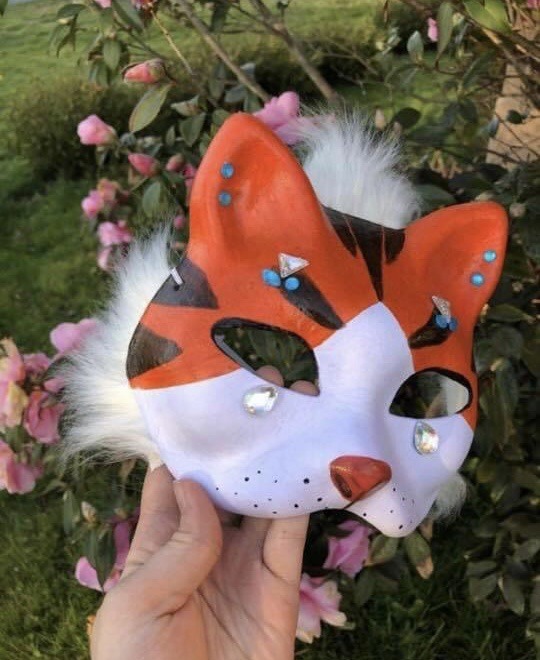 Ginger therian cat mask on sale :3 in 2023