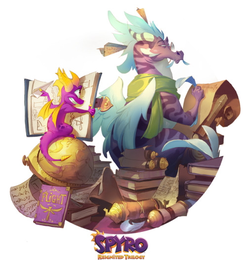 gorrem:Masterpost of (almost) all the finished illustrations I made for the ending of Spyro 1! Altho