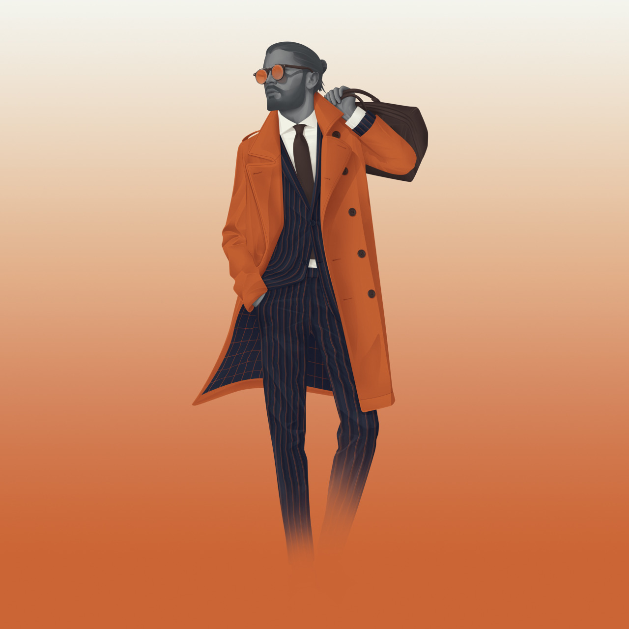 Orange &amp; Navy // Holland &amp; Sherry The fifth in a series of seven