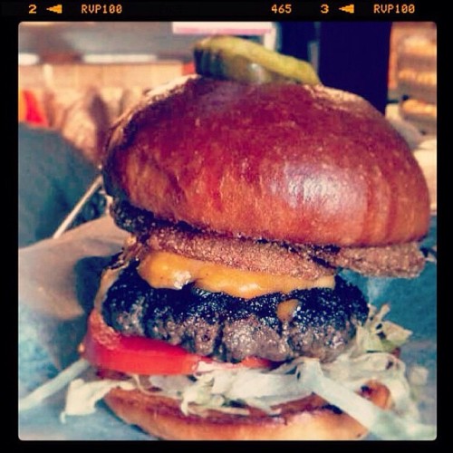 2013: #tbt and #NationalBurgerDay celebration… #Fried #green #tomato #burger #southern #ameri