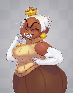 derekhetrickart:was heckin around with some super crown goomba!Peach because