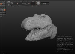 WIP of a T-Rex model i am slowly working on. I am still not used to Scuptris yet. so this needs to be refined a lot more
