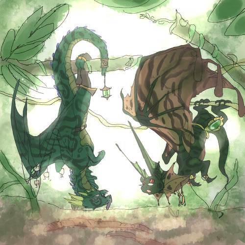 helarniasdragons: fraidycat-art: Titania &amp; Puck from tobitenkit-fr&rsquo;s lair! Perfect