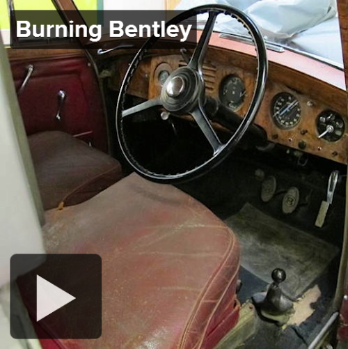 notfaquarl:Burning Bentley: “The car he was driving was a 1926 black Bentley, one owner from new, an
