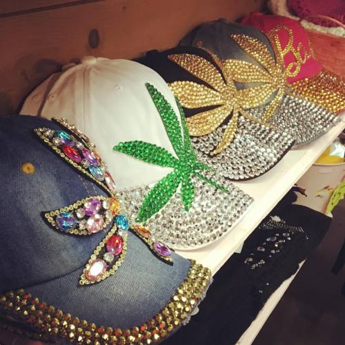 Bunch of new jeweled leaf hats just in time for our #smallbusinesssaturday sale tomorrow!! Don&rsquo