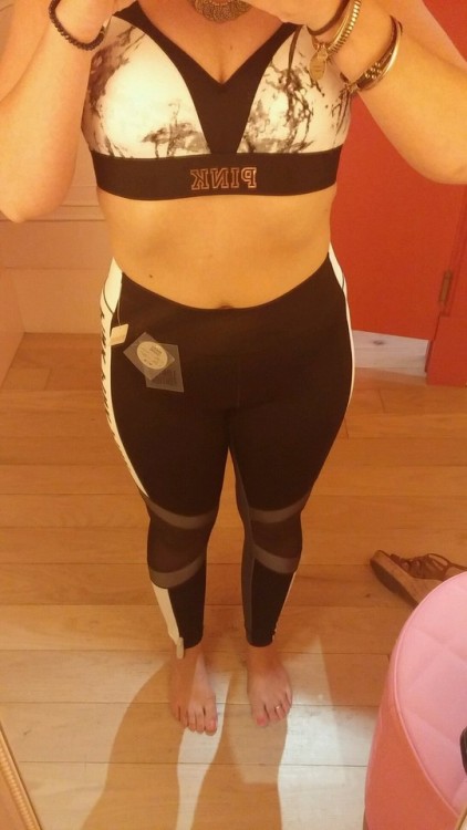Having fun trying on things at my fave store…love me some VS!